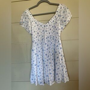 Hollister Blue and White floral romper: medium
